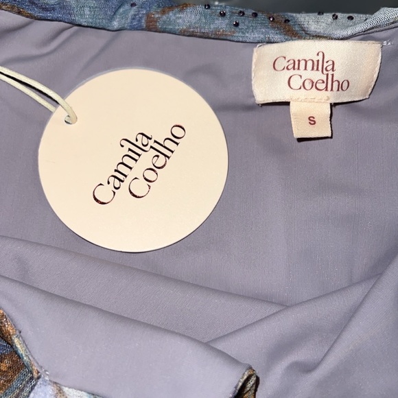 NEW Camila Coelho Agate print w/crystal accents Halter Mini Dress ✨ - Picture 8 of 8